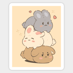 Cute Bunny Stack Magnet